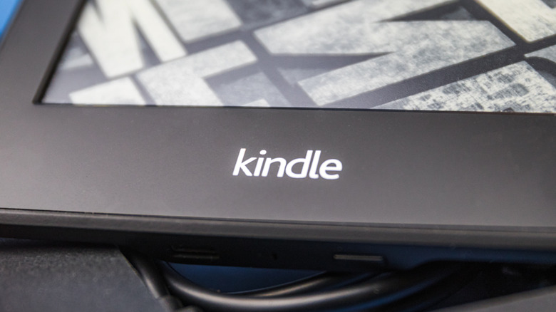 an Amazon Kindle e-reader