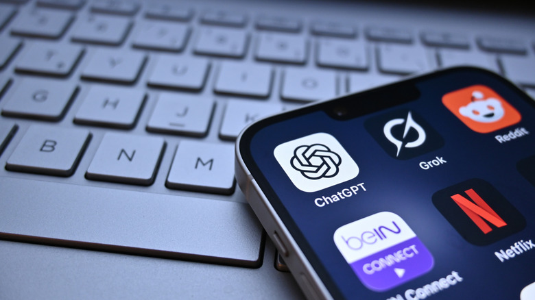The ChatGPT app on an iPhone.