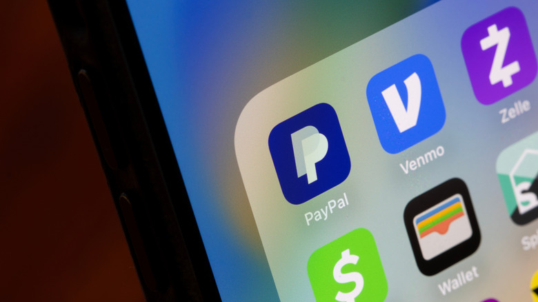 PayPal and Venmo apps on an iPhone screen