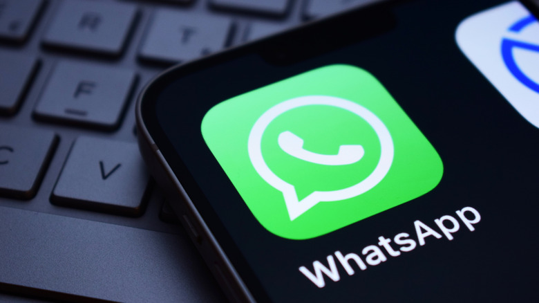 WhatsApp app on an iPhone.