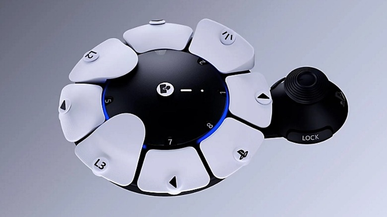 Sony Access controller in front of a gray background