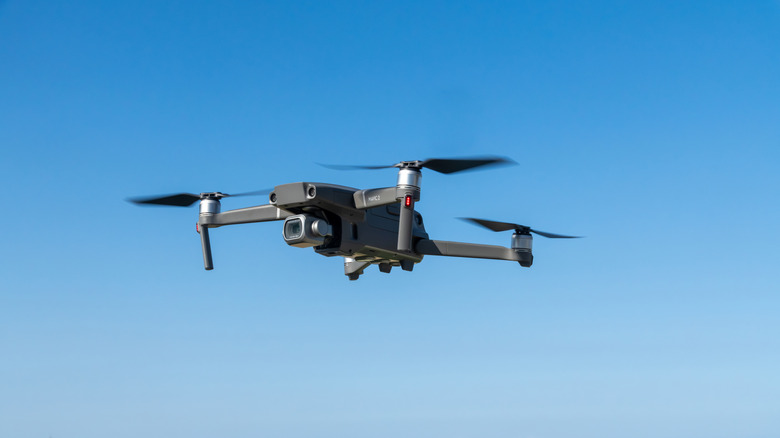 drone flying through air