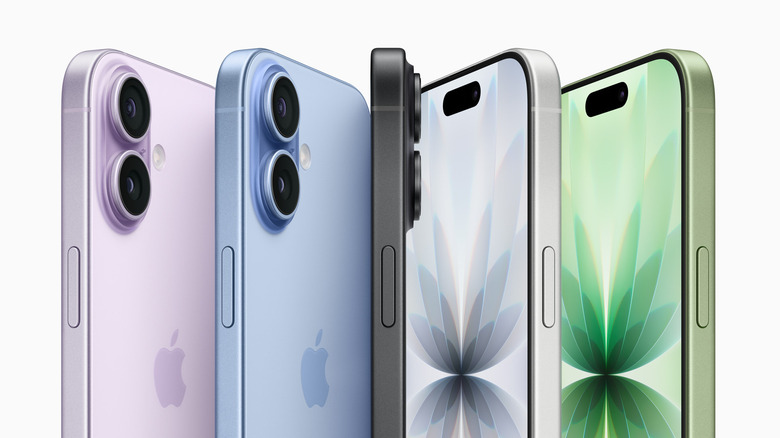 Five different colors of the iPhone 17