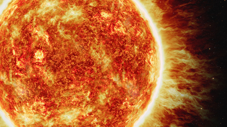 the Sun in space