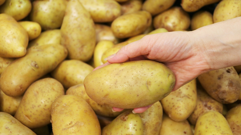 close-up of potatoes