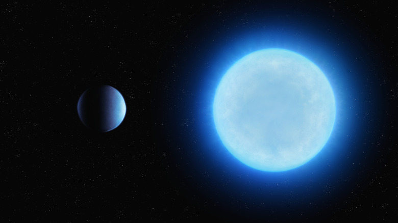 A planet near a white dwarf planet.
