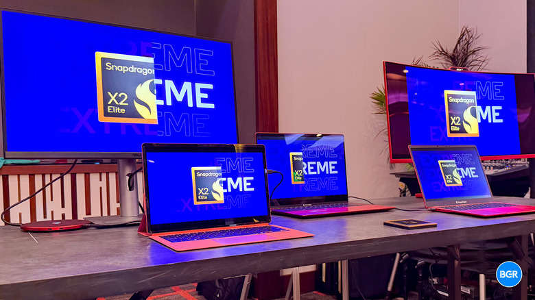 Qualcomm Snapdragon X2 Elite devices on a table