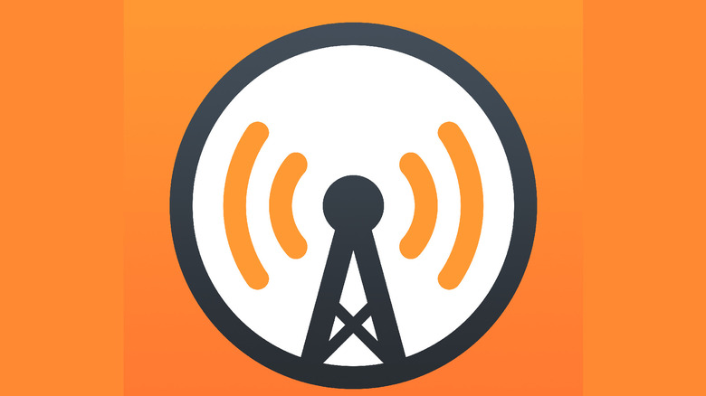 The Overcast podcast app logo on an orange background