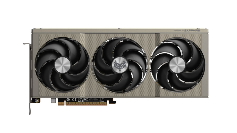 Sapphire NITRO+ AMD Radeon 9060 XT against a white background