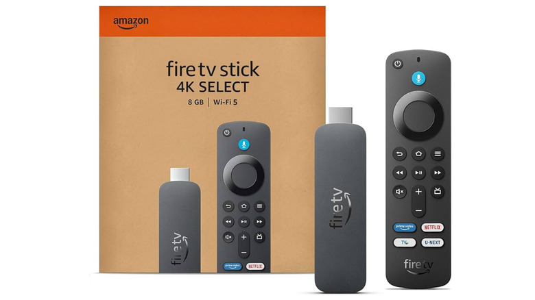 Fire TV Stick 4K Select box next to remote
