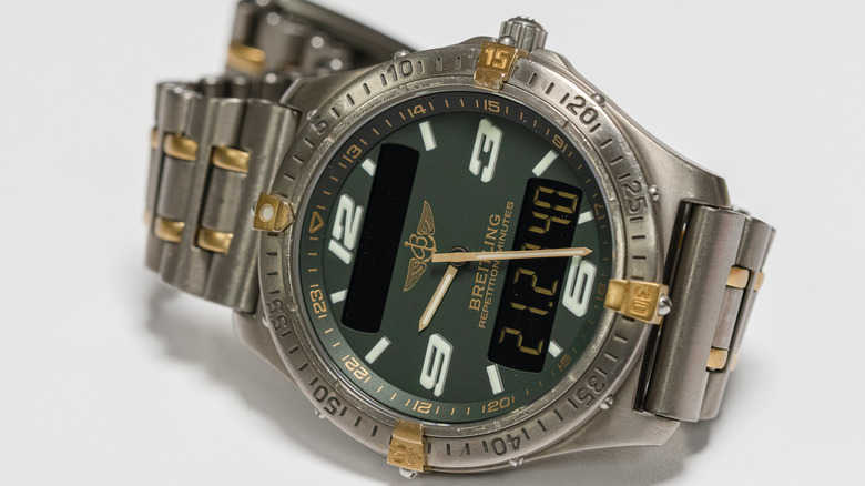 Breitling Aerospace wrist watch on white background