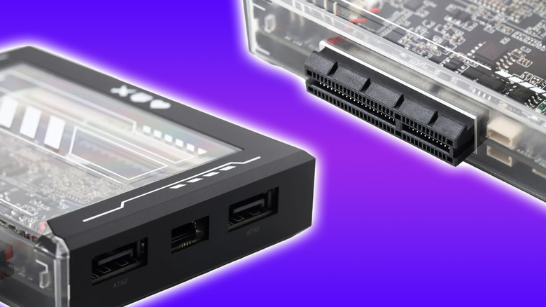 ZimaBlade showing SATA and PCIe