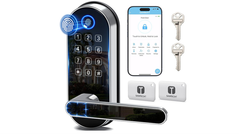 samtechT smart door lock with mobile app