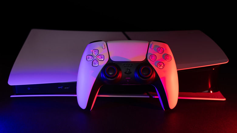 A PlayStation 5 and DualSense controller