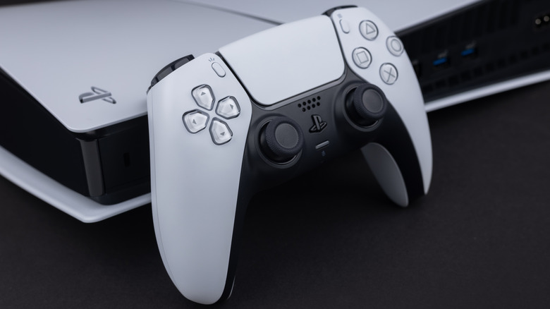 A PlayStation 5 and DualSense controller