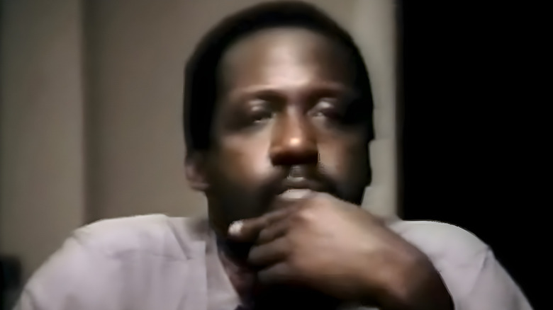 Ice McAdams (Richard Roundtree) sitting down on "Outlaws."