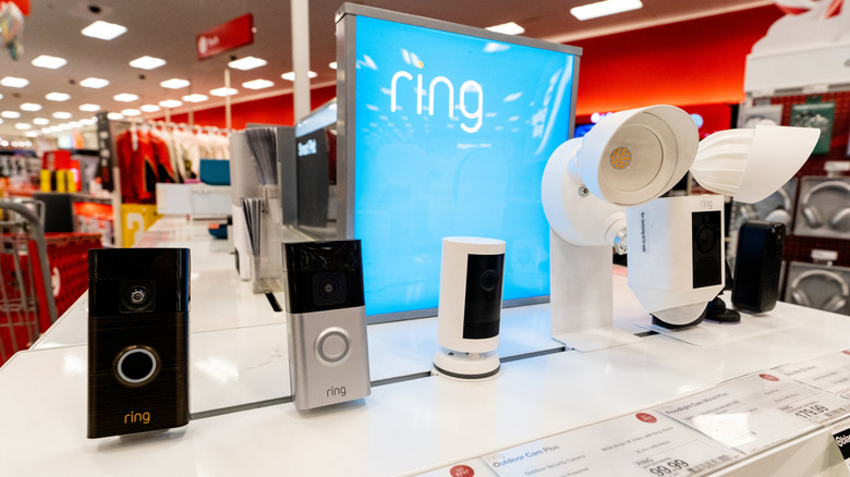 Amazon Ring products on display.