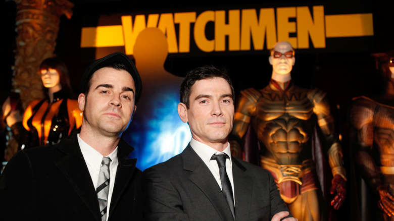 Justin Theroux and Billy Crudup attending the 2009 premier of "Watchmen."
