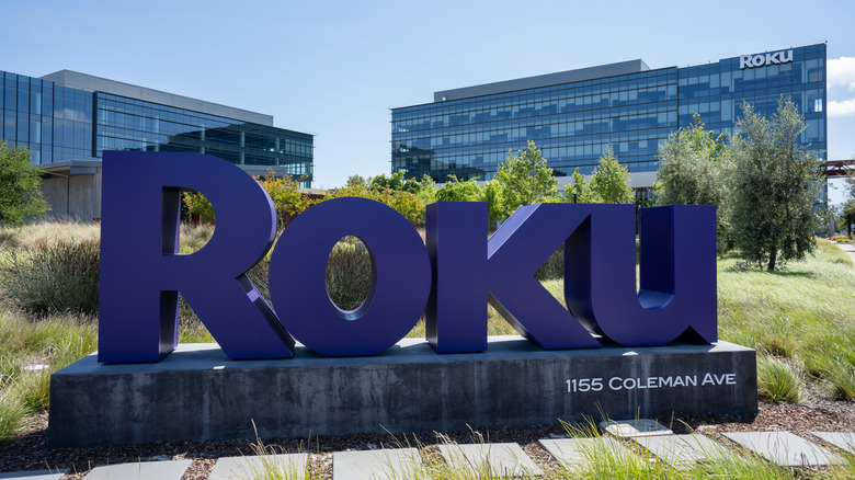 the Roku sign outside of its headquarters