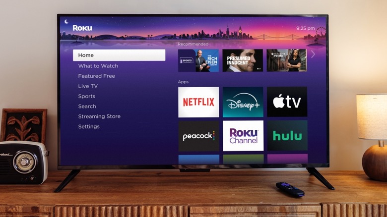 Roku TV with streaming apps showing