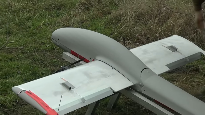 Molniya 2 drone positioned on the ground outdoors