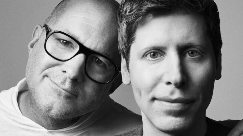 Jony Ive and Sam Altman's photo to announce the partnership between OpenAI and LoveFrom