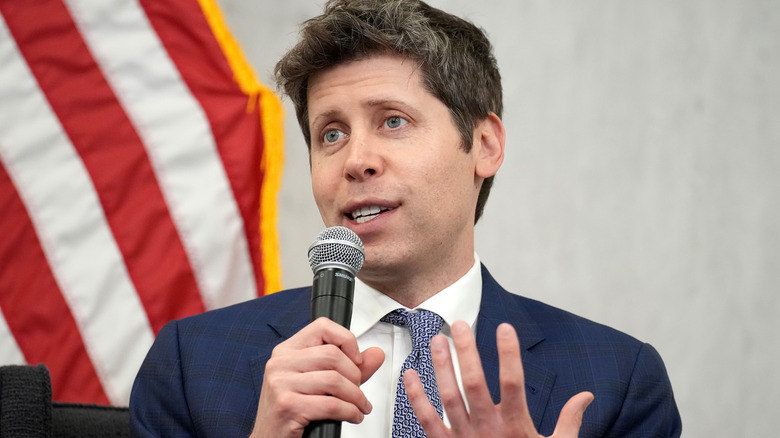 Sam Altman speaking at the Federal Reserve on July 22, 2025 in Washington, D.C.