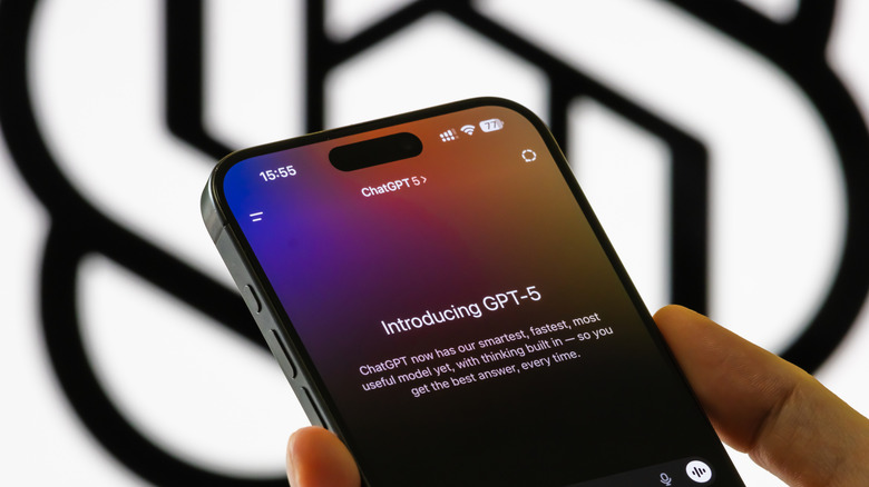 ChatGPT GPT-5 running on an iPhone.