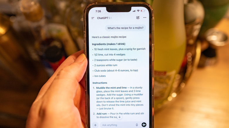 Using ChatGPT on an iPhone
