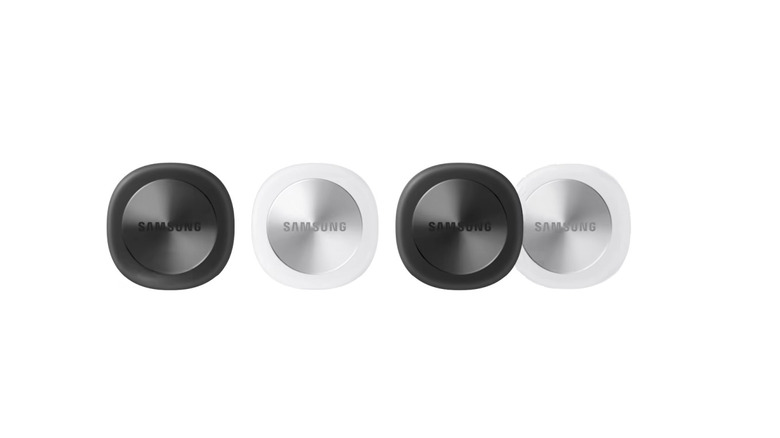 Four Galaxy SmartTag 3 models side-by-side on white background