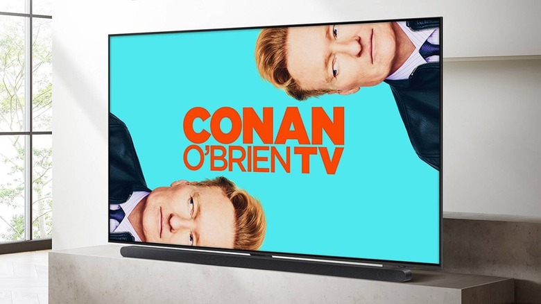 Conan O'Brien TV advertised on a Samsung smart TV