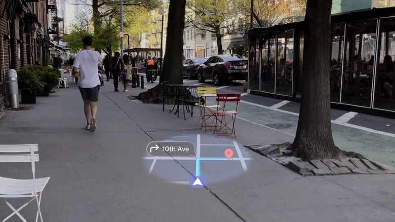 Navigation demo on Android XR glasses.