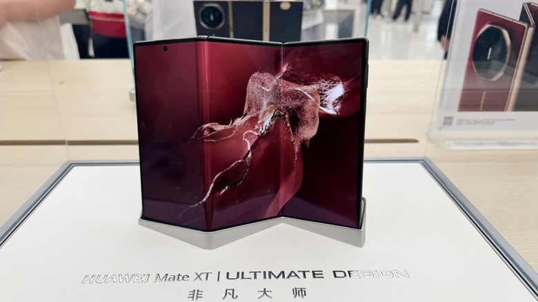 The Huawei Mate XT trifold foldable phone.