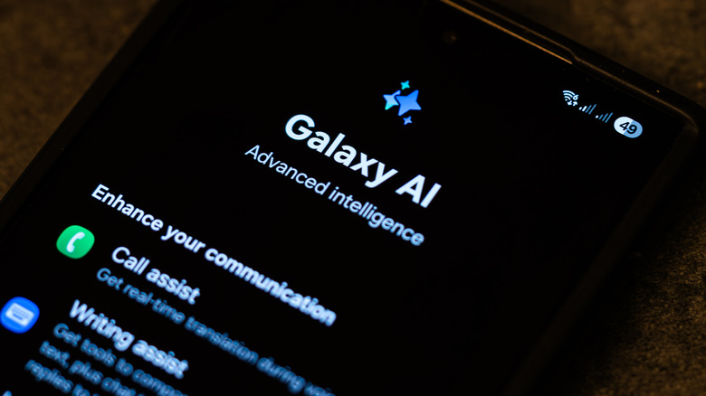 A Galaxy AI information screen on a Galaxy phone.