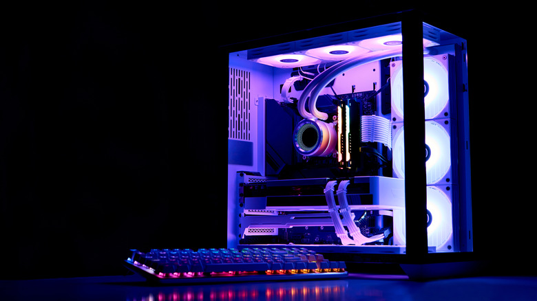 a gaming CPU along with a keyboard