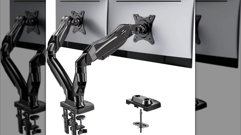 The back of the Huanuo Dual Monitor Stand.