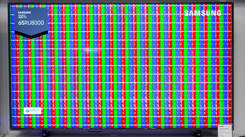 Samsung TV screen showing VA alignment