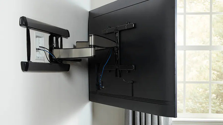 The top portion of an in-wall power kit.
