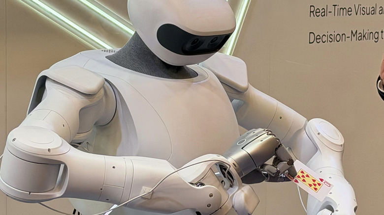 Humanoid robot playing Blackjack at CES 2026