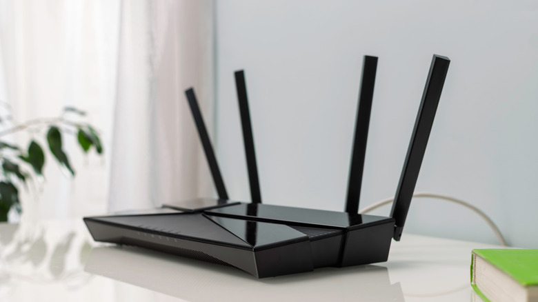 A Wi-Fi router sitting on a table