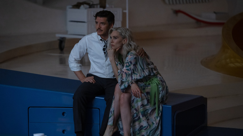 Pedro Pascal and Vanessa Kirby as Reed Richards and Sue Storm