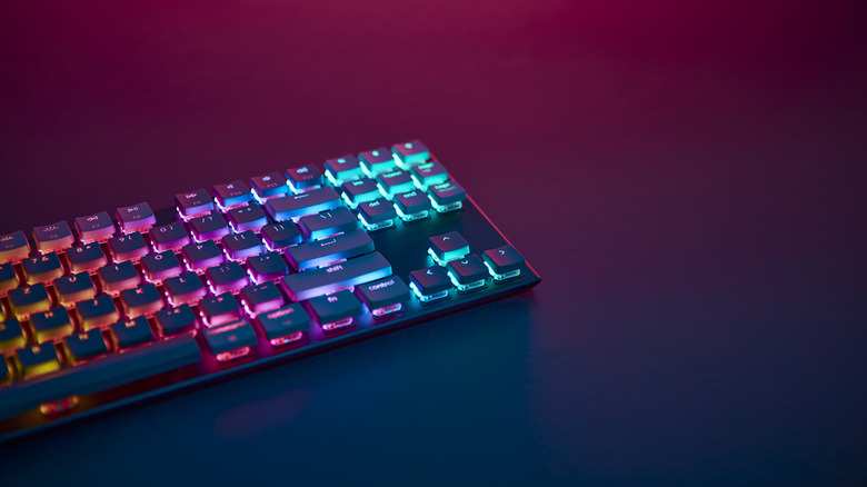 A smaller-sized gaming keyboard.