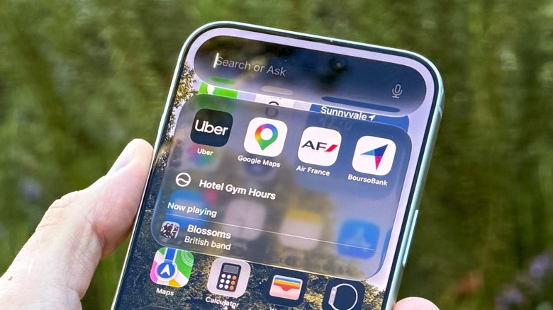 Close-up shot of iPhone's Spotlight in iOS 27