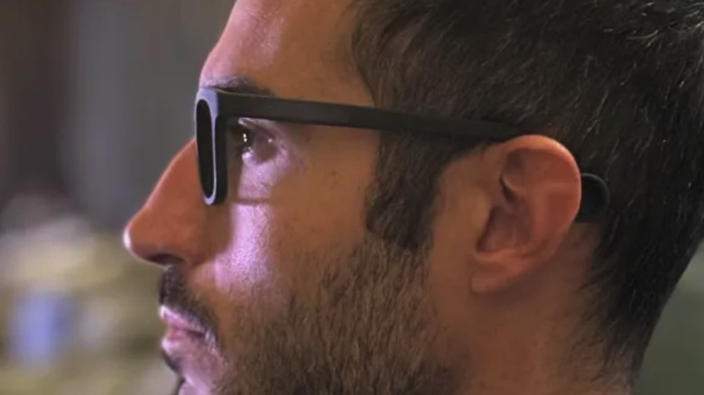 A profile of a Halo AI smart glasses user.