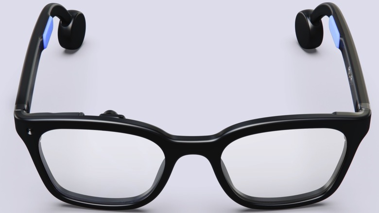 The Halo AI smart glasses on a table.