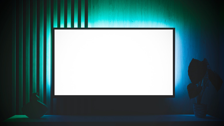 A smart TV with a bright display.