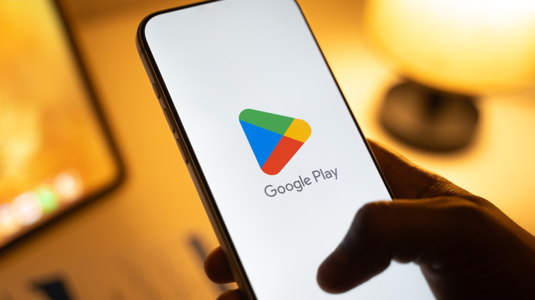 The Google Play Store app launching on a device.