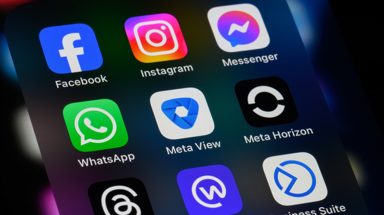 Meta apps on an iPhone