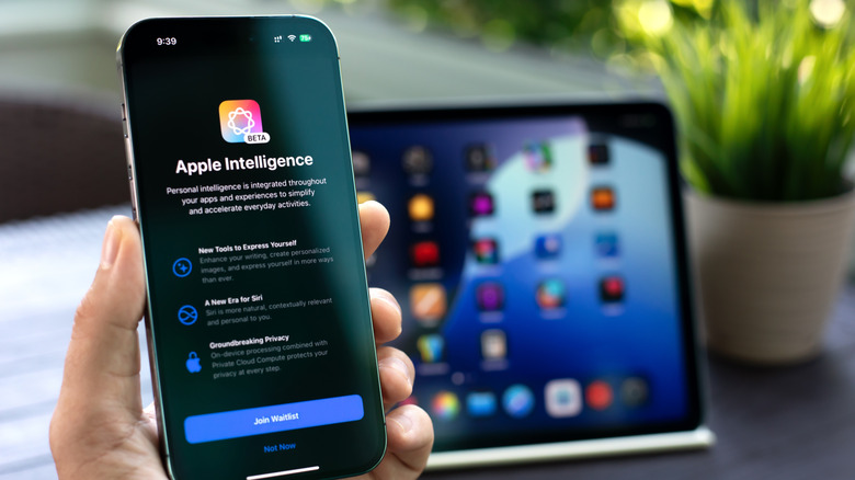 Apple Intelligence beta software on an iPhone