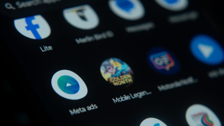 A smartphone screen in Dark Mode